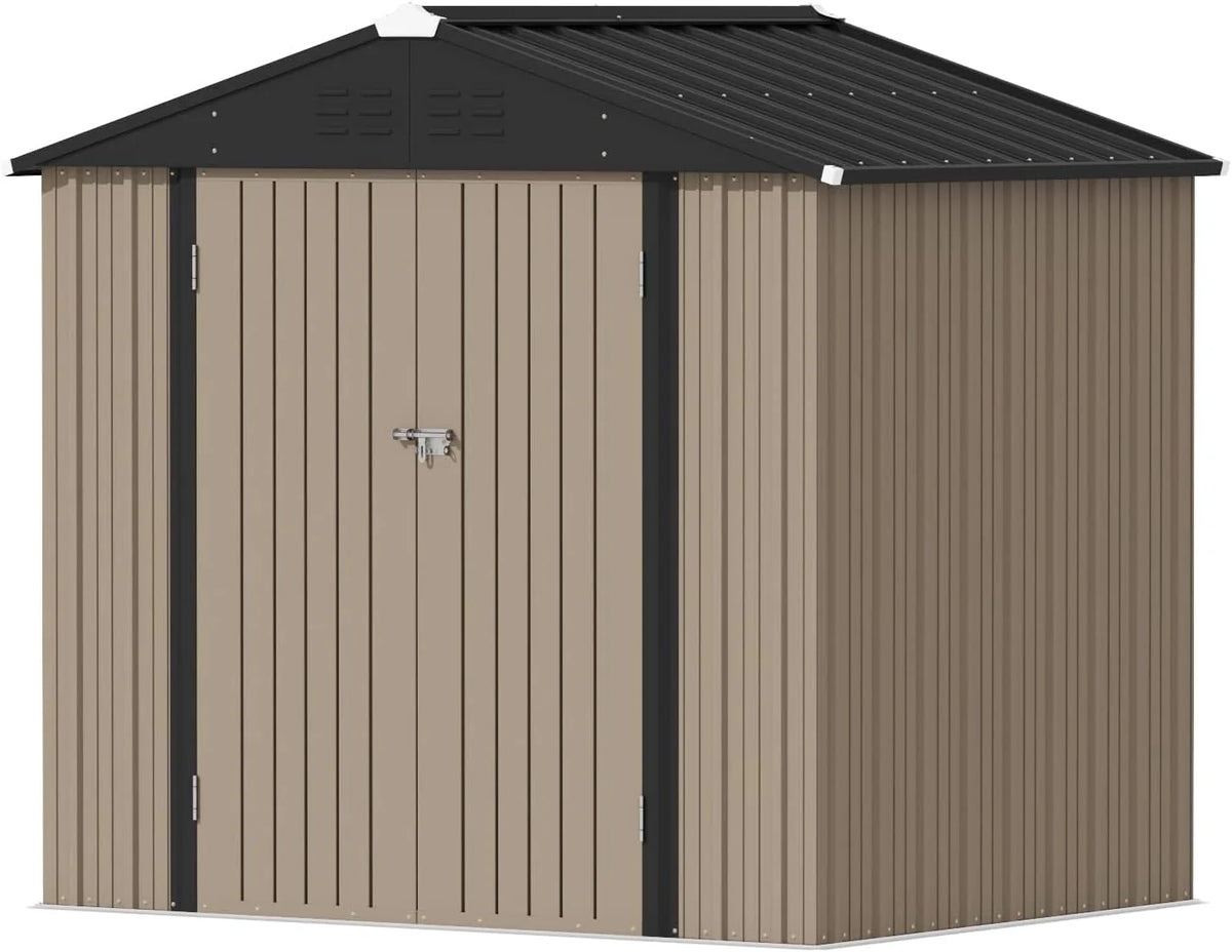 Devoko Outdoor Storage Shed 5 x 3 FT Lockable Metal Garden Steel Anti-Corrosion Storage House