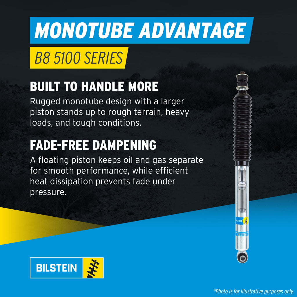 Bilstein Set of Front and Rear B8 5100 Series Shocks Compatible with 2014-2018 Silverado/Sierra 1500 with 0-1 Rear Lift | Provides 0-1.85 Front Lift