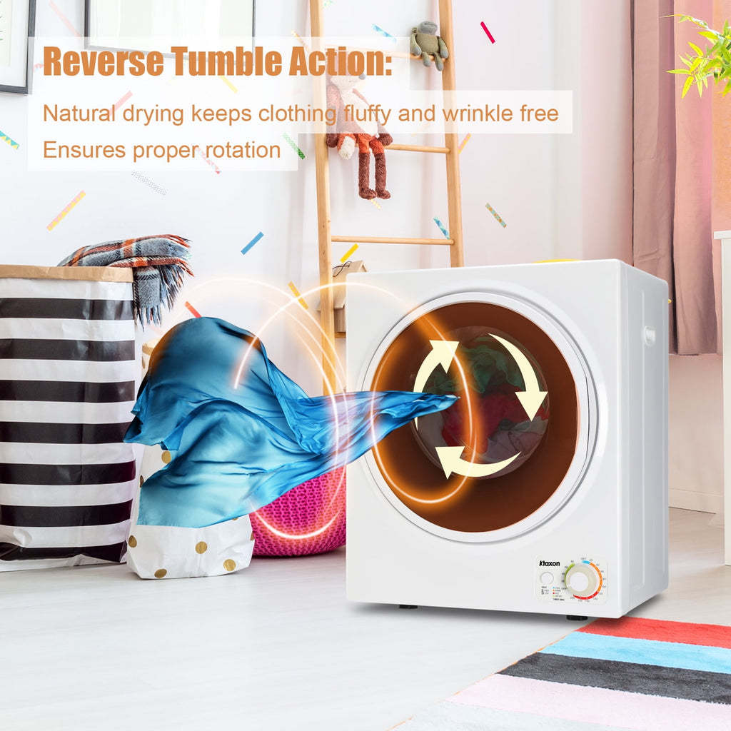 Ktaxon 17.8LBS Full Automatic Washing Machine and 3.5CuFt Portable Clothes Dryer Set, Compact Laundry Washer and Dryer Combo Set with Stainless Steel Inner Tub, for Apartment, Dorms, Home