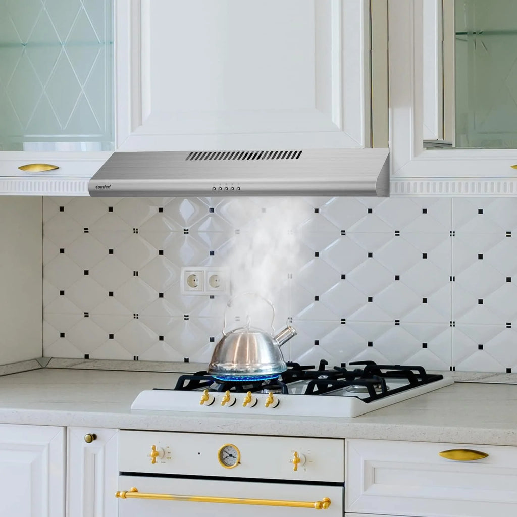 Comfee 30 Under Cabinet Ducted/Ductless Convertible Slim Vent Durable Stainless Steel Kitchen Reusable Filter