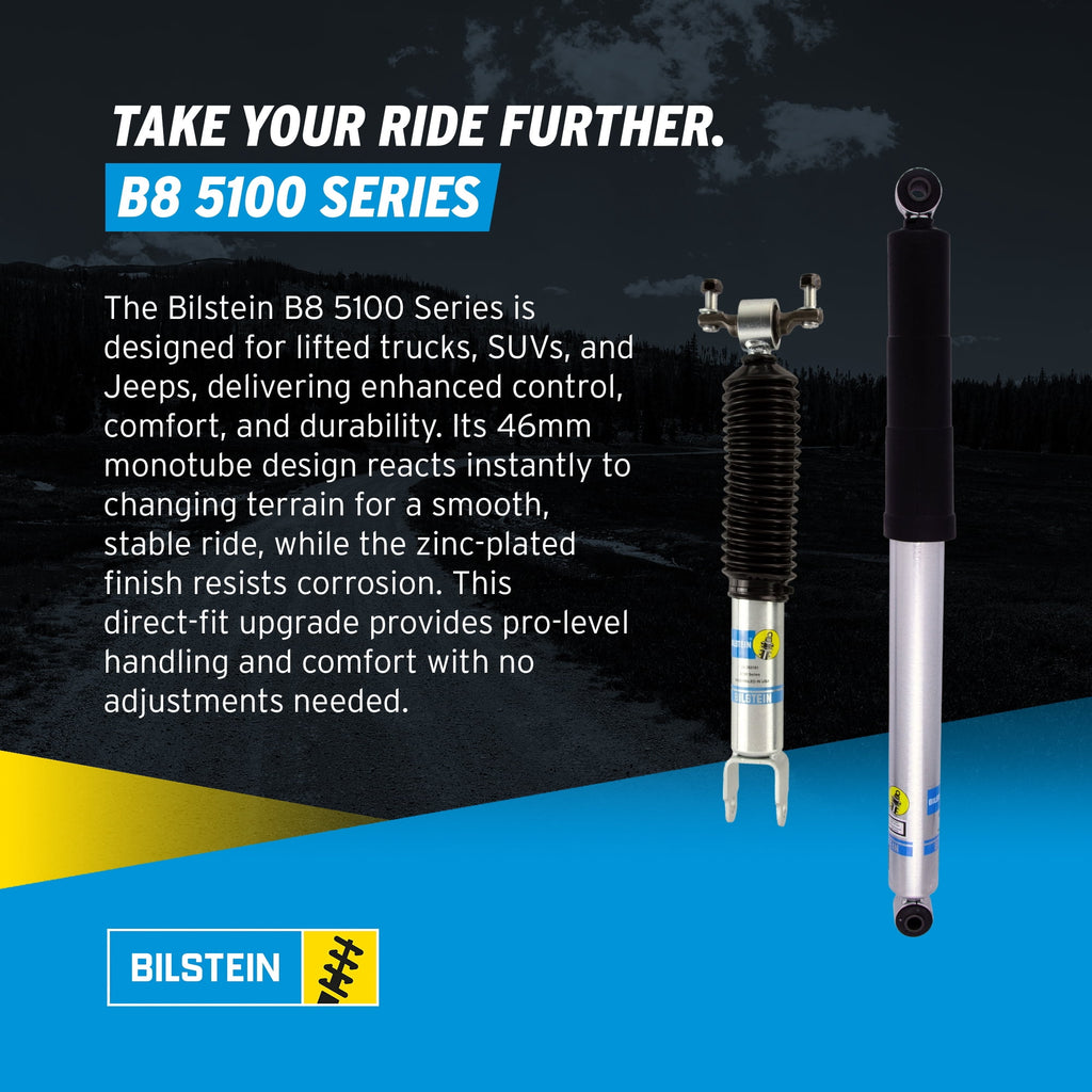 Bilstein Set of Front and Rear B8 5100 Series Shocks Compatible with 2011-2025 Silverado / Sierra 2500 / 3500 HD with 1.5 Front & 0-1 Rear Lift