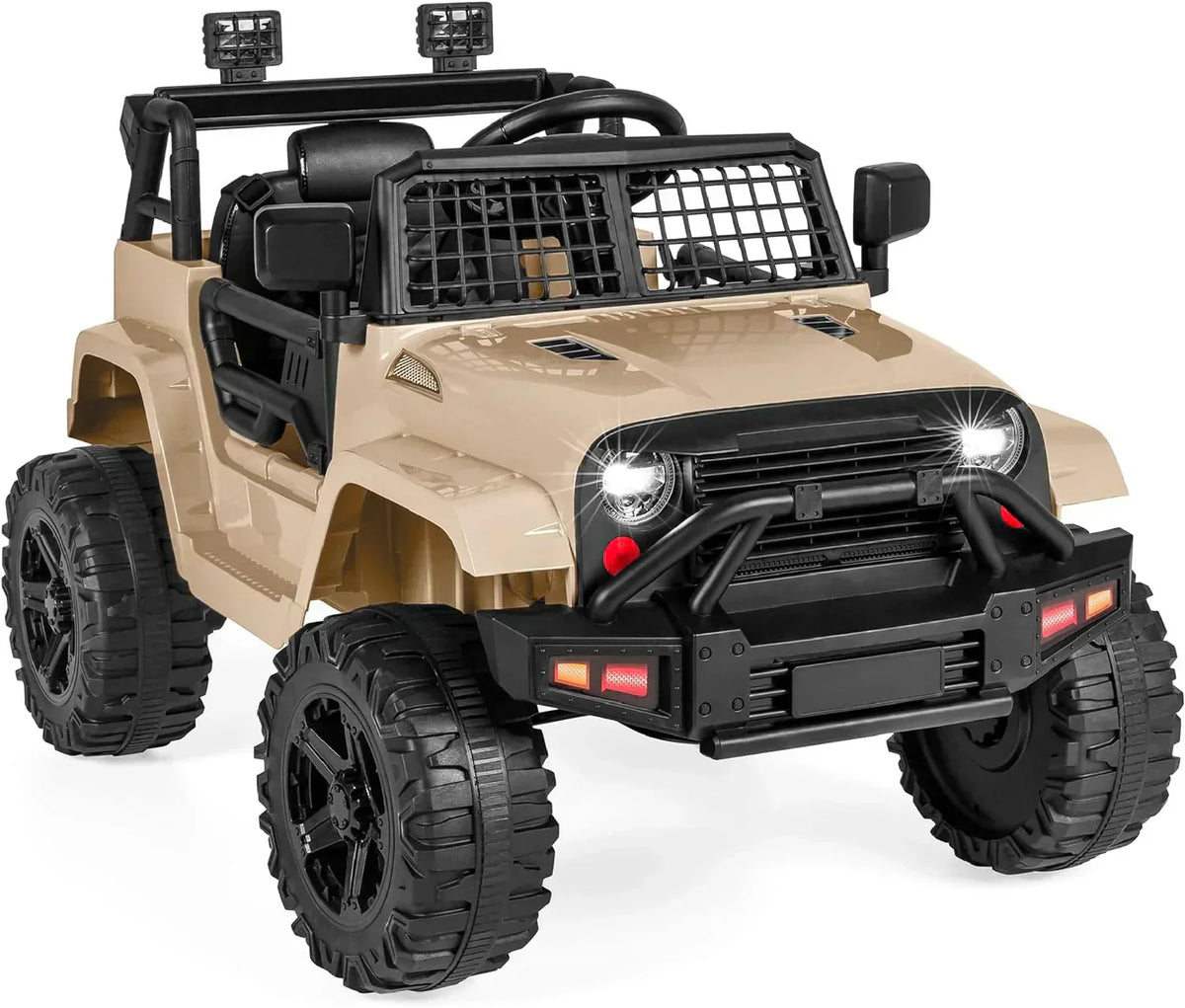 Best Choice Products 12V Kids Ride-On Truck Car with Spring Suspension and LED Lights