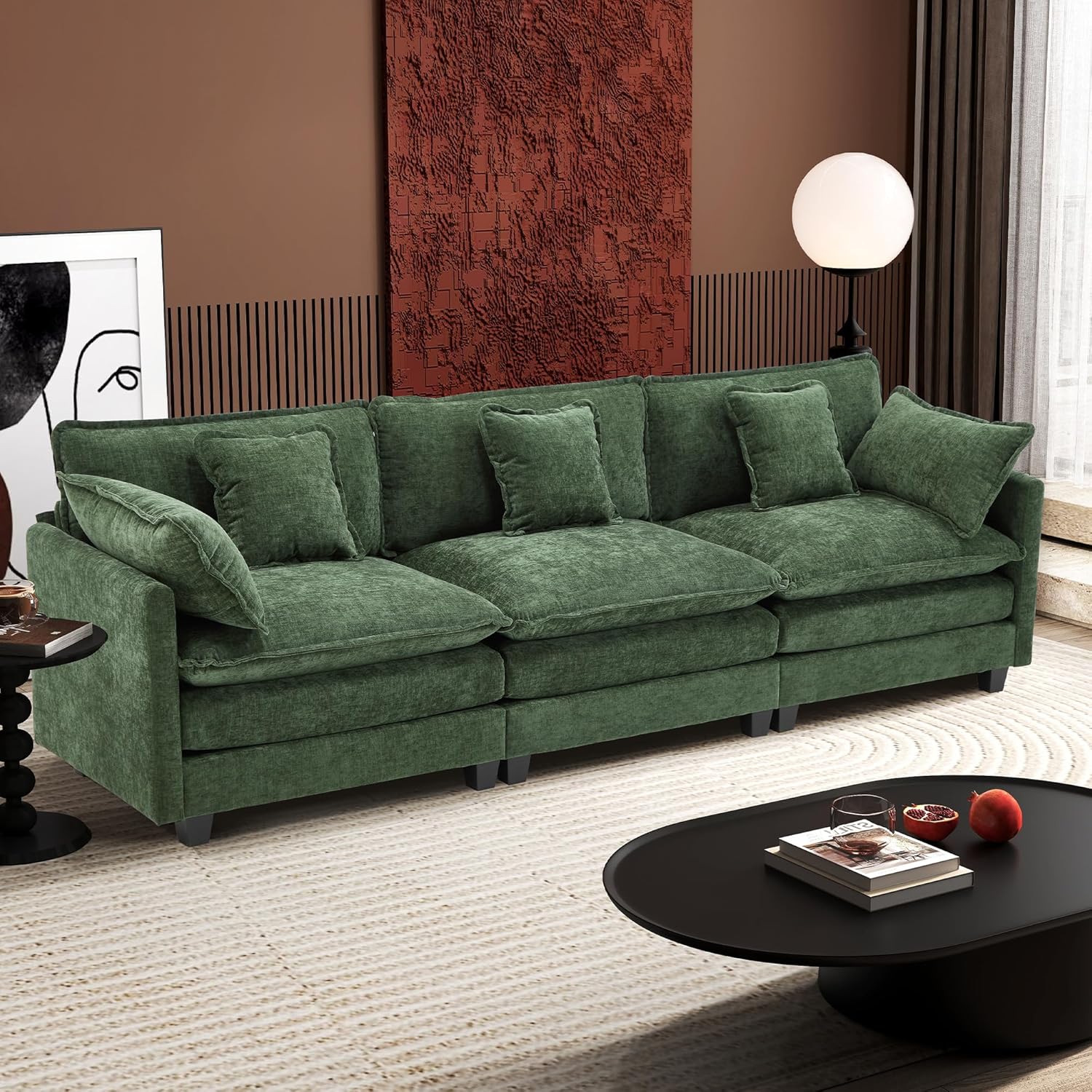 ihanherry 146-inch U-shaped modern sofa modular area cloud sofa