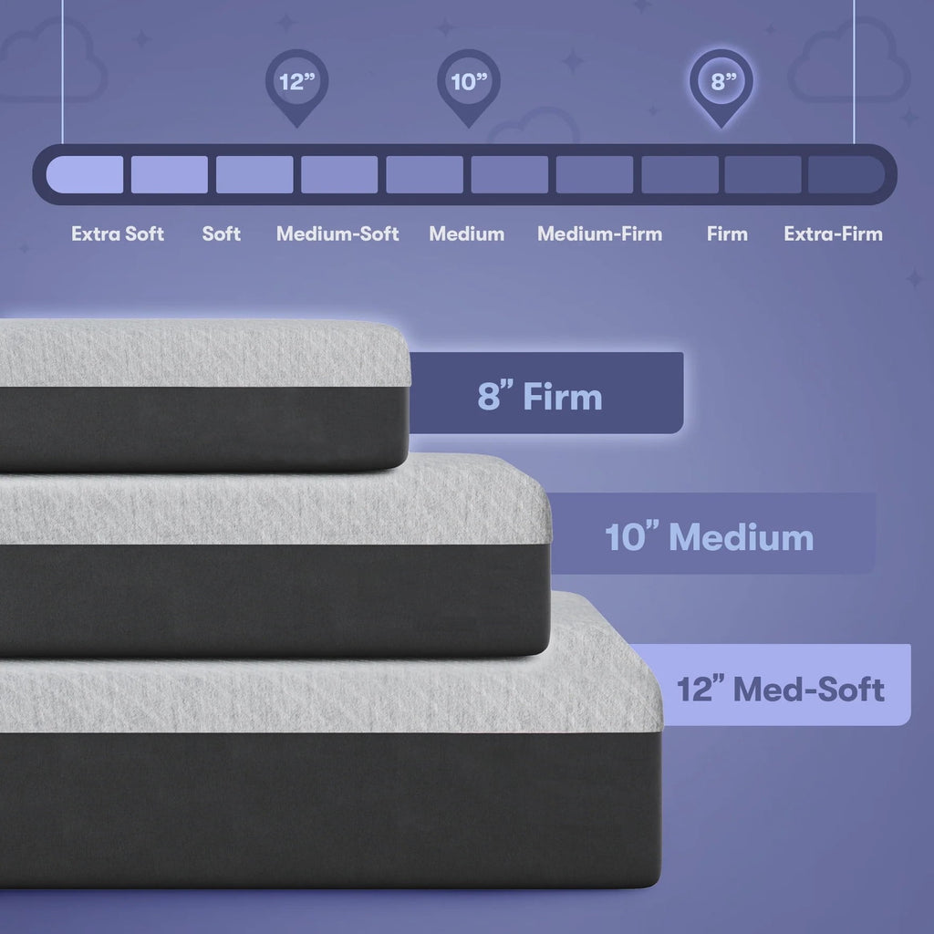 Celestial Sleep Gel Memory Foam Mattress in a Box, Made in The USA, CertiPUR-US, Oeko-Tex, and Fiberglass-Free Certified Bed, 12 inch Medium Soft - Split King