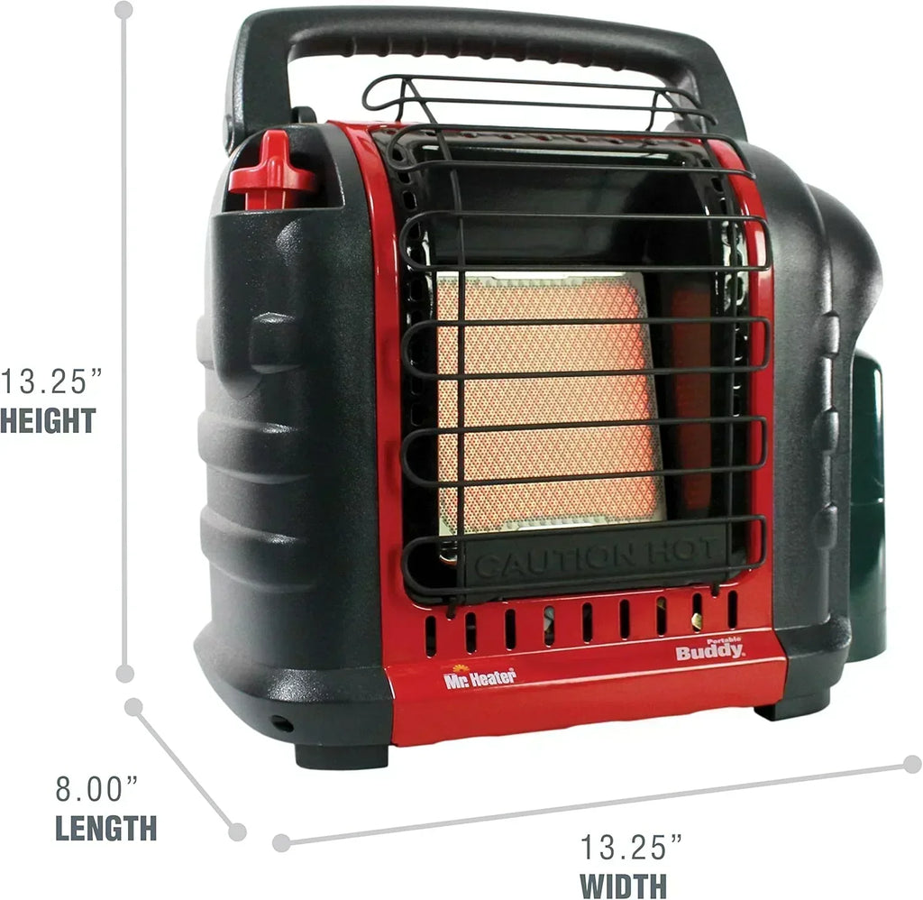 Portable Propane Radiant Heater 4000-9000 BTU for campers workshops patios and more