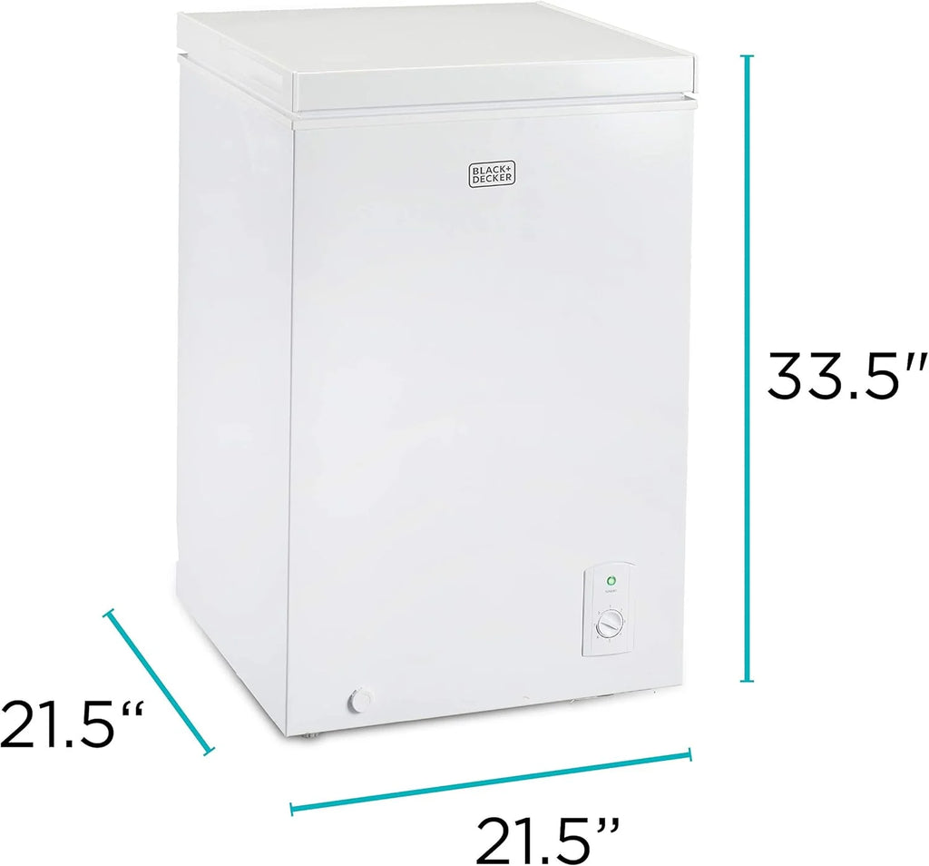 BLACK+DECKER 2.0 Cu. Ft. Compact Chest Freezer, Deep Freezer Holds Up To 70 Lbs. of Frozen Food