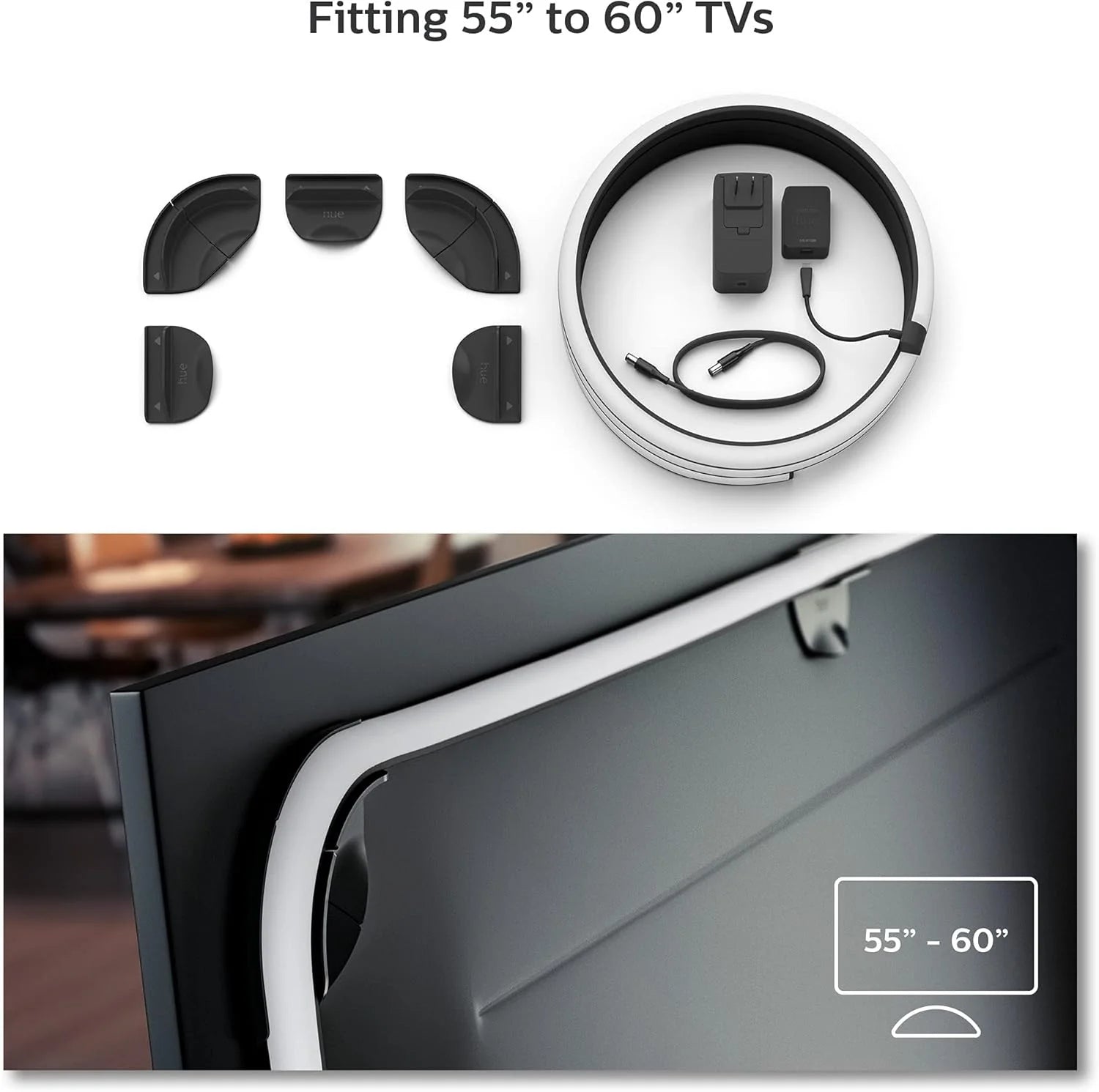 65-inch smart TV light strip, flowing color-changing LED light strip, multi-color TV backlight synced with music and games