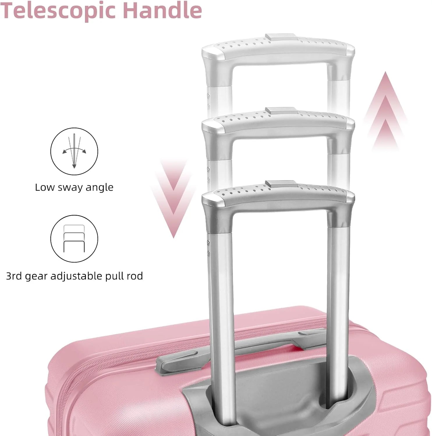 Luggage 6-piece hardshell expandable suitcase lightweight travel carry-on luggage set