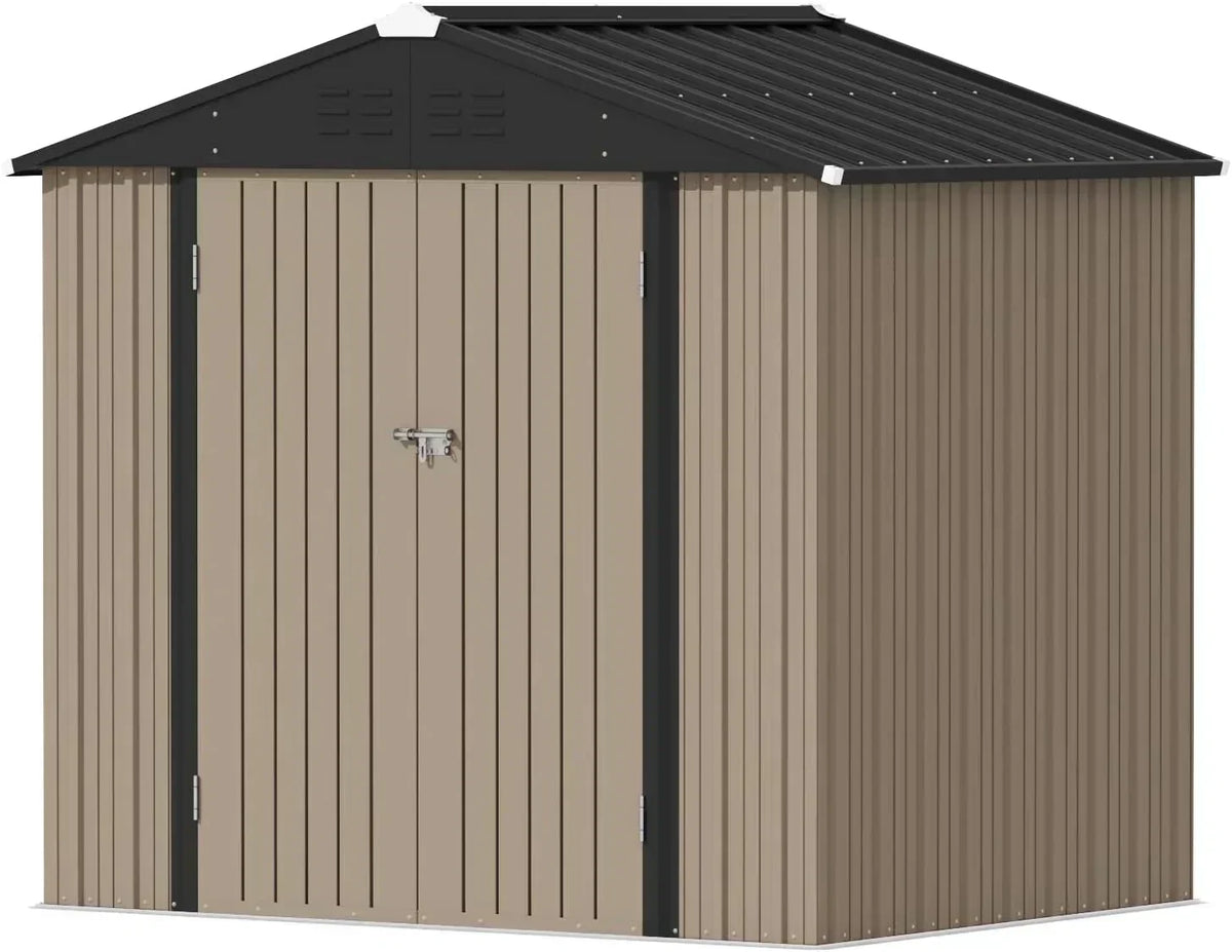 Devoko Outdoor Storage Shed Lockable Metal Garden Shed Steel Anti-Corrosion Storage House