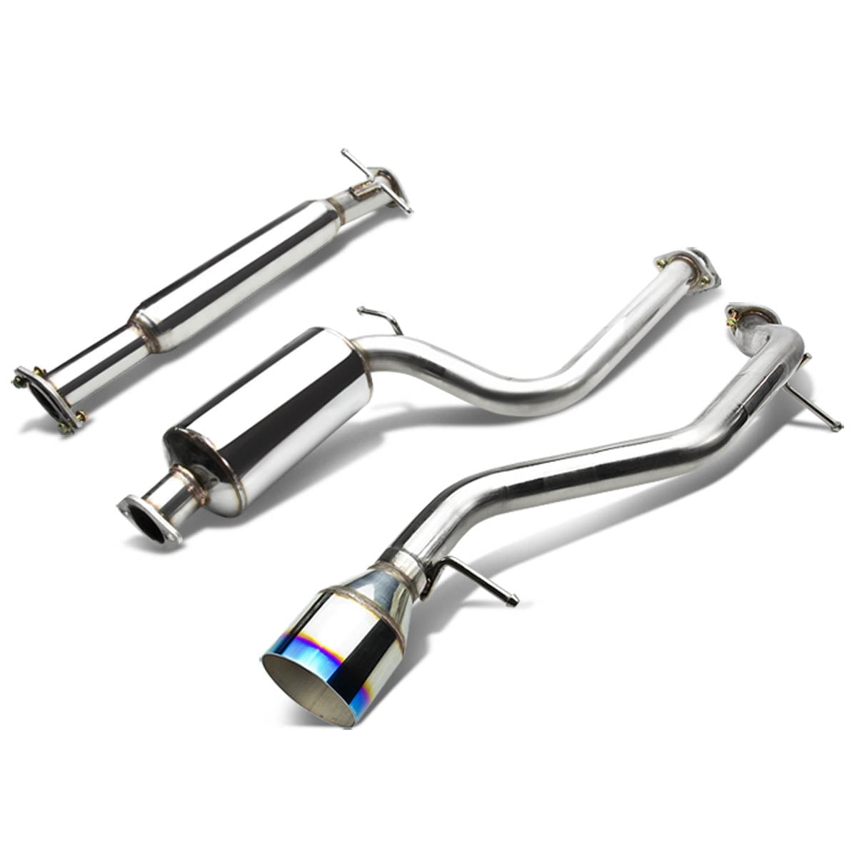 DNA Motoring For 00-04 Ford Focus ZX3 ZX5 Cat-Back Exhaust Muffler w/4.5 Titanium Style Tip