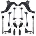 Detroit Axle - 14pc Front Lower Control Arms Ball joints Tierods Sway Bars Replacement for Nissan Pathfinder Infiniti QX4 Fits select: 2003-2004 NISSAN PATHFINDER LE/SE
