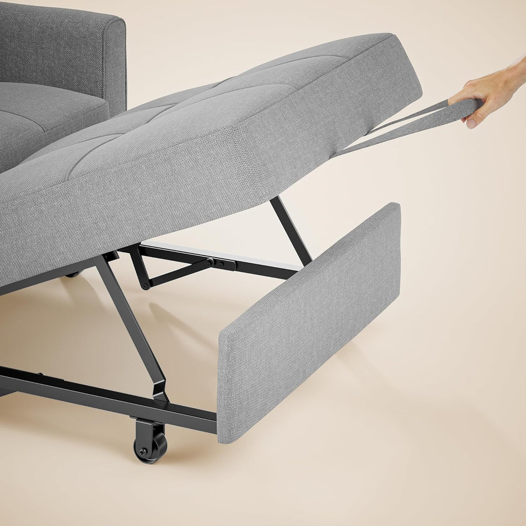 Sofa Bed Chair 3 in 1 Convertible Pullout Single Sleeper Chair Bed Spacious Multifunctional Sofa
