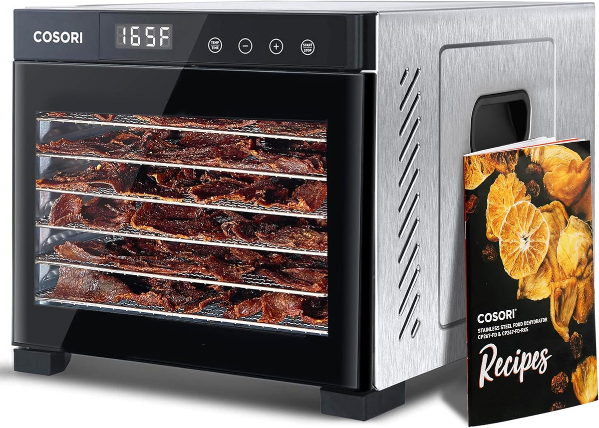 COSORI Food Dehydrator Bigger Than 7 Trays With Large 6.5 Drying Space 600W Power