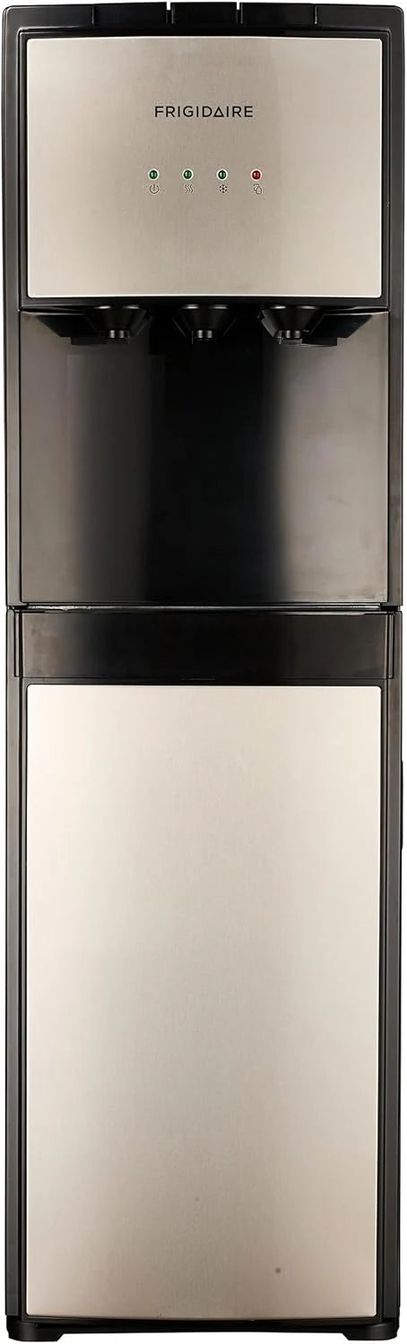 Frigidaire EFWC498 - Top Loading Cooler Dispenser -Hot & Cold Water - Child Safety Lock - Innovative Slim & Sleek Design, Holds 3 or 5 Gallon Bottles - Black