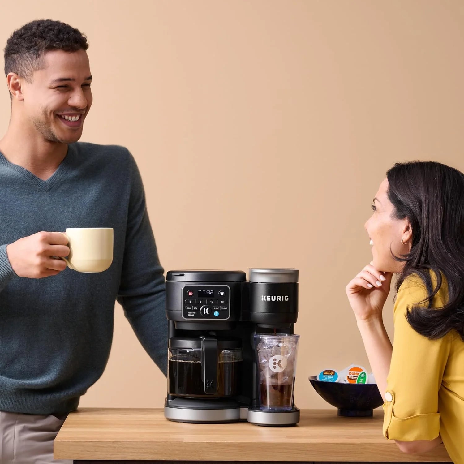 Keurig K-Duo Hot & Iced Single Serve & Carafe Coffee Maker MultiStream Technology 72oz Reservoir