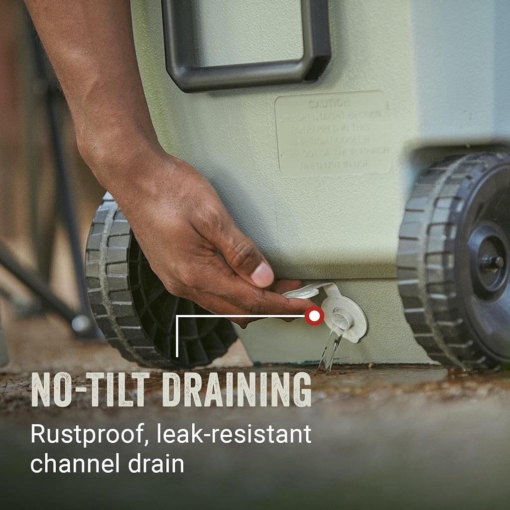 Coleman Insulated Portable Rolling Cooler with Wheels, Leak-Proof Outdoor Hard Cooler, Keeps Ice for Up to 5 Days, 100 Quart