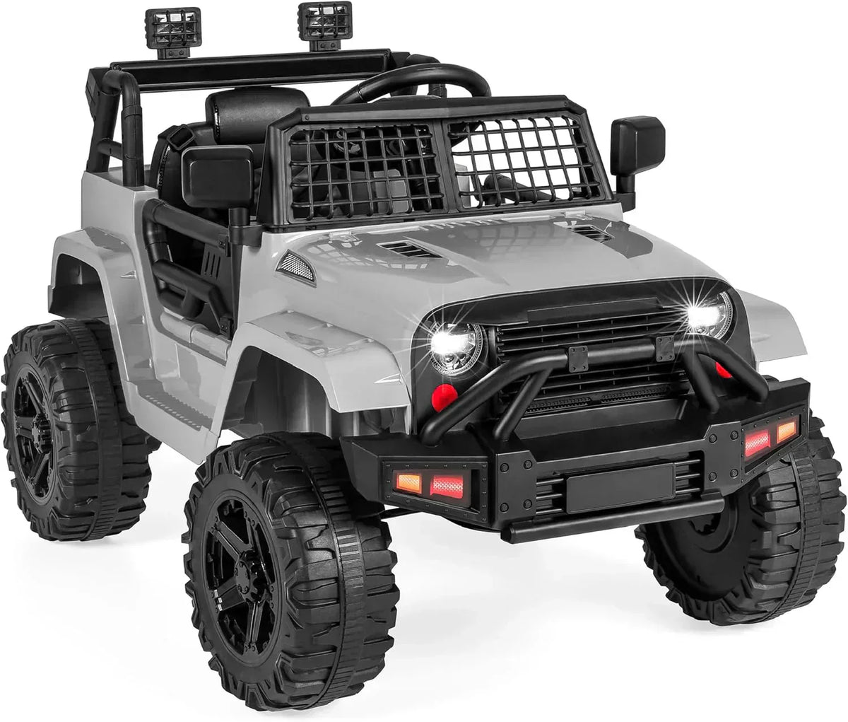 Best Choice Products 12V Kids Ride-On Truck Car with Spring Suspension and LED Lights