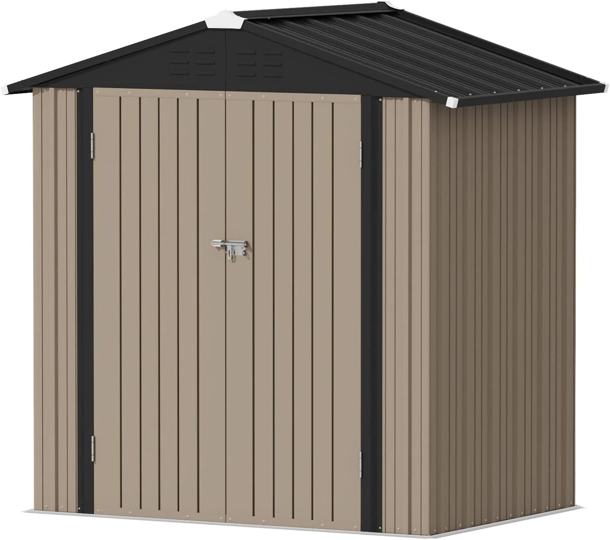 Devoko Outdoor Storage Shed 5 x 3 FT Lockable Metal Garden Steel Anti-Corrosion Storage House