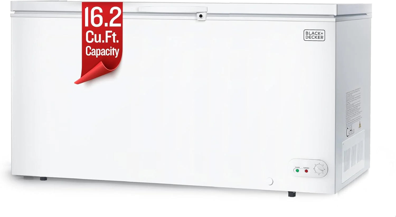 BLACK+DECKER 2.0 Cu. Ft. Compact Chest Freezer, Deep Freezer Holds Up To 70 Lbs. of Frozen Food