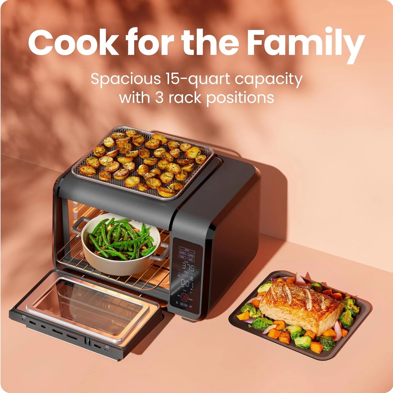Chefman Air Fryer Toaster Oven Combo 15 Qt. Countertop Oven for Quick & Healthy Meals