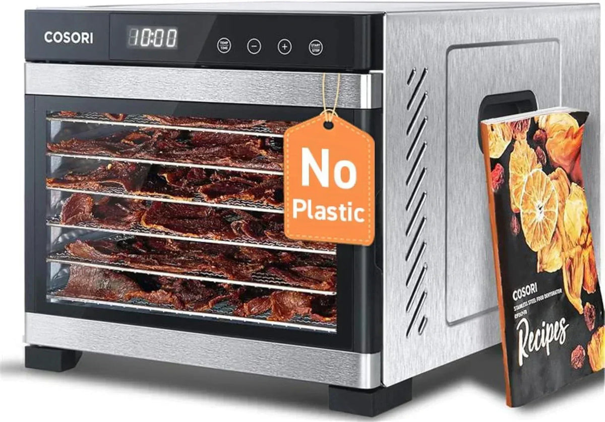 COSORI Food Dehydrator Bigger Than 7 Trays With Large 6.5 Drying Space 600W Power
