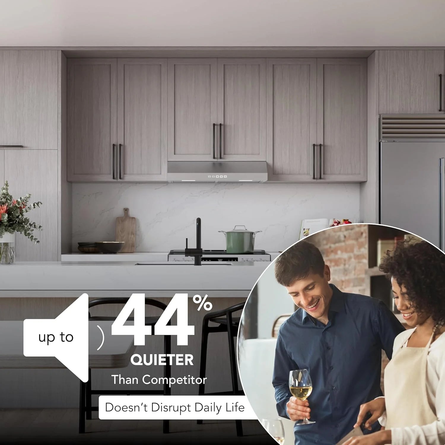 Broan-NuTone Three-Speed Glacier Undercabinet Range Hood with LED Light, ADA Compliant