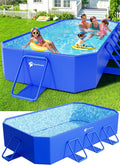 Foldable Pool, Large Non-Inflatable Swimming Pool for Kids,Adult Collapsible Pools Hard Plastic Shell, Oversized Thickened,Portable Folding Kids Pools for Backyard-Mosaic Design-89x48x20